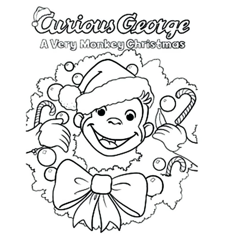 Curious George Coloring Pages Birthday