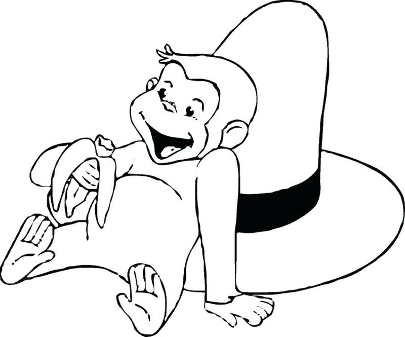 Curious George Coloring Pages For Kids Printable