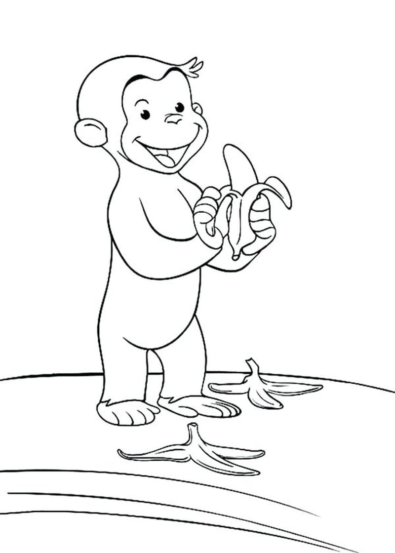 Curious George Coloring Pages For Kids