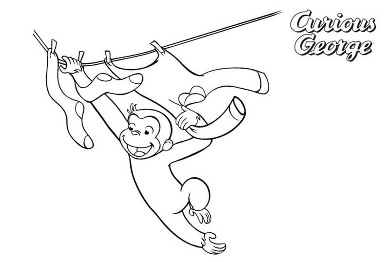 Curious George Free Printable Coloring Pages