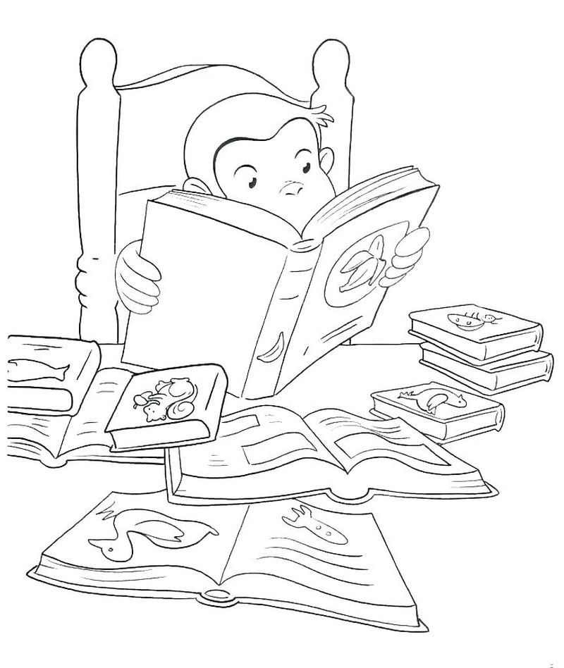 Curious George Halloween Coloring Pages