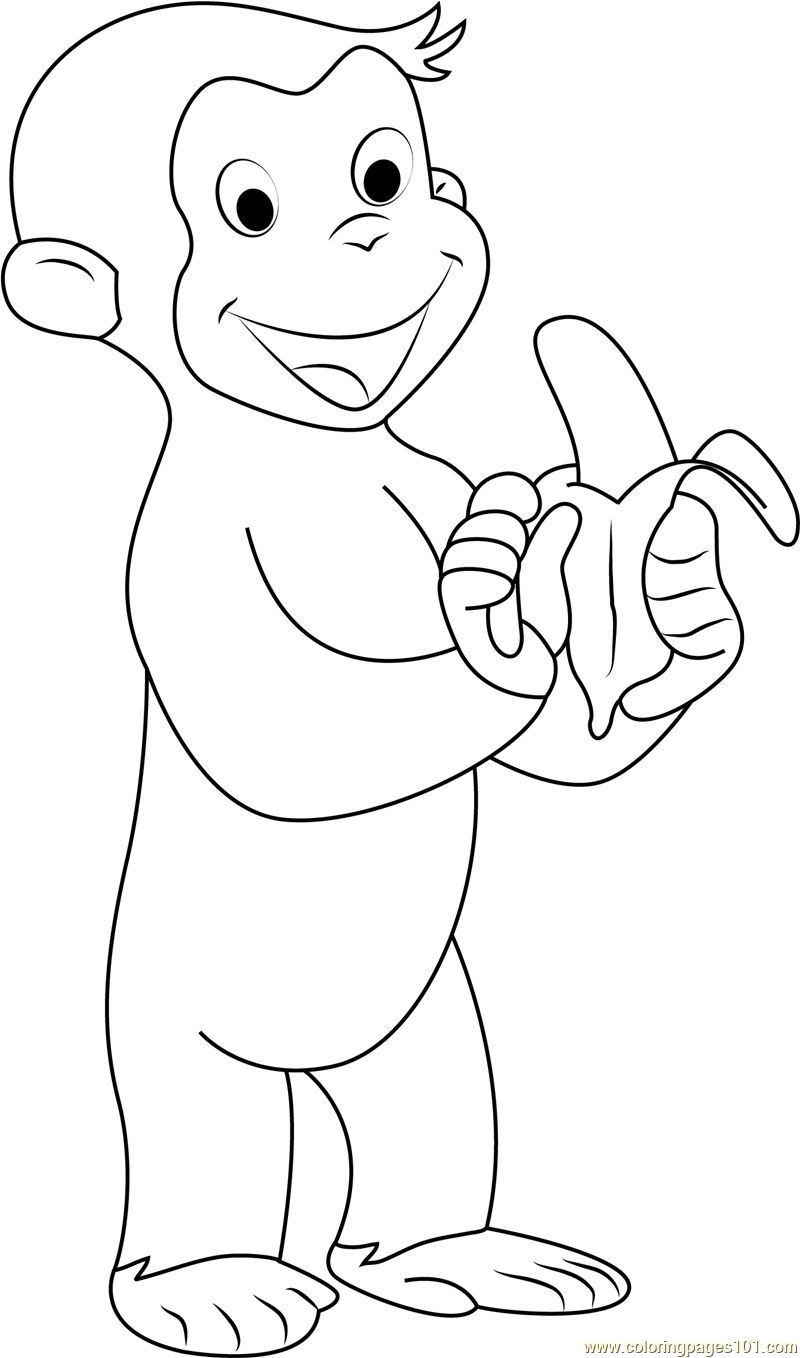 Curious George Printable Coloring Pages Free
