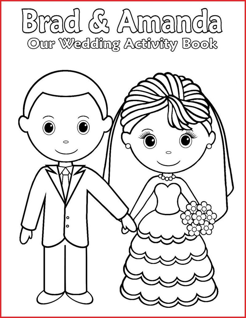 Customized Wedding Coloring Pages