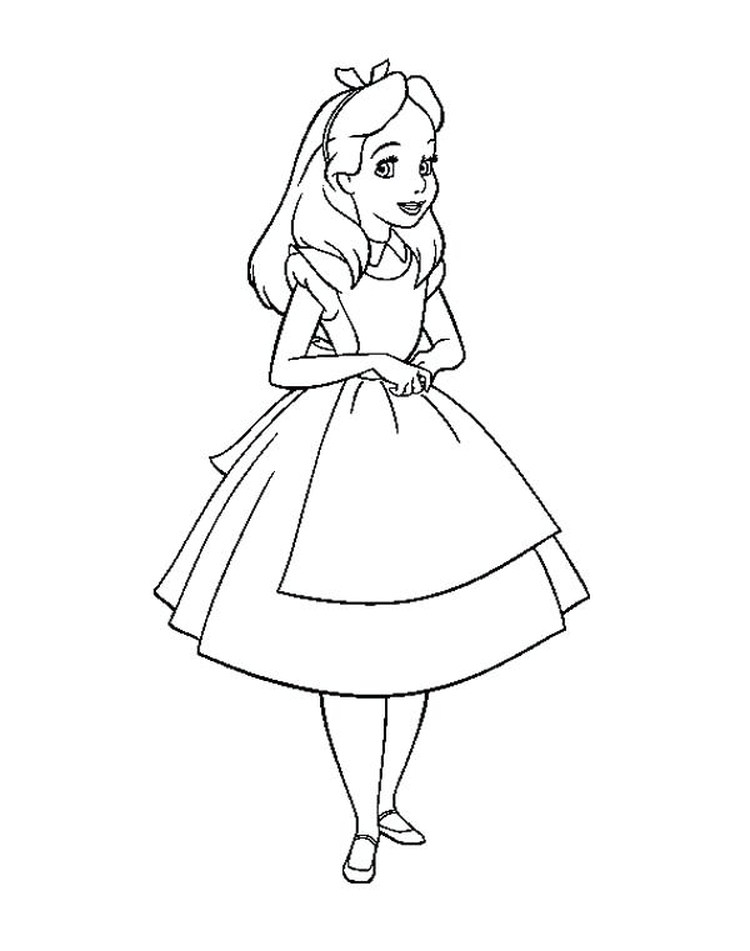Cute Alice Coloring Pages