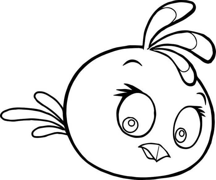 Cute Angry Birds Coloring Pages