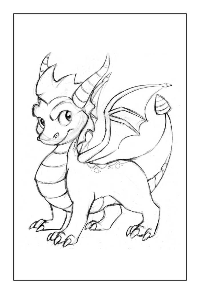 Cute Baby Dragon Coloring Pages Spyro