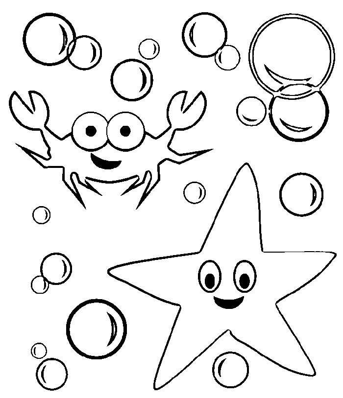 Cute Baby Sea Animals Coloring Pages