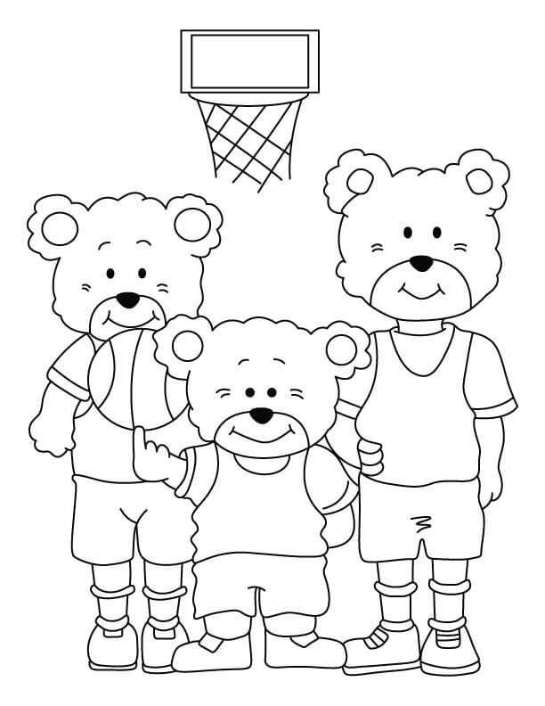 Cute Basketball Coloring Pages