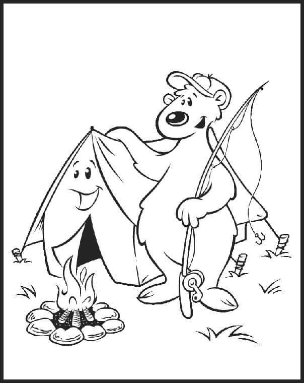 Cute Camping Coloring Pages