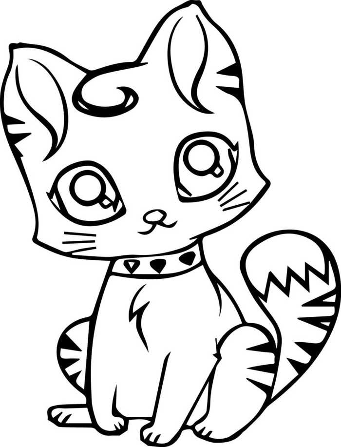 Cute Cat Coloring Page Printables