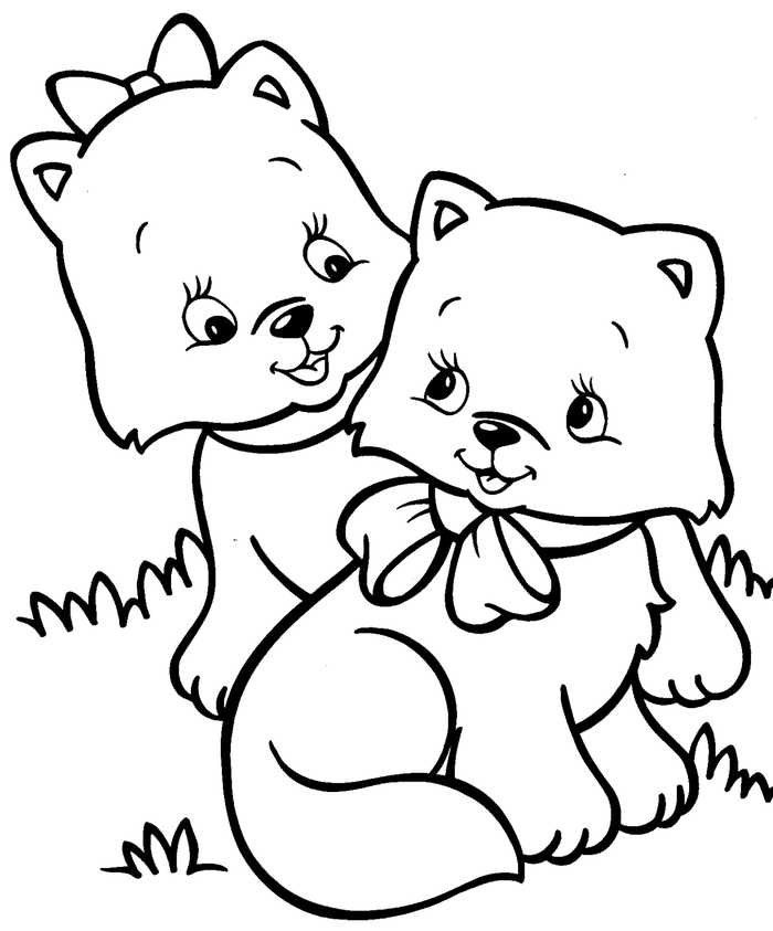 Cute Cats Coloring Pages