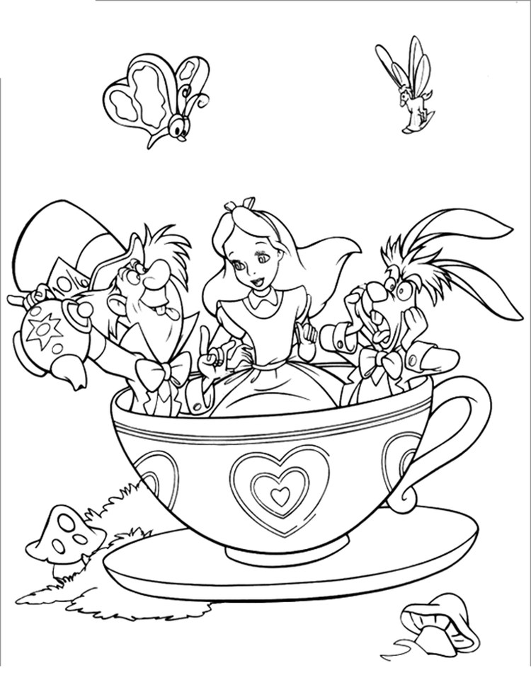 Cute Coloring Pages Anime Alice In Wonderland