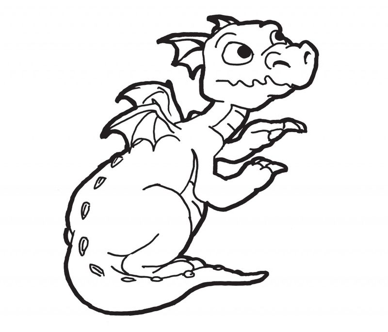 Cute Dragon Coloring Sheet