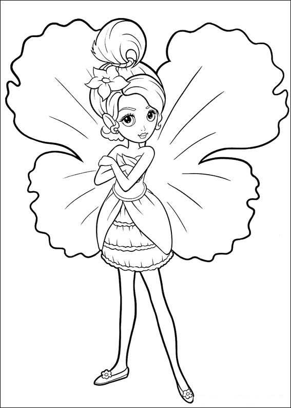 Cute Flower Fairy Coloring Page Free