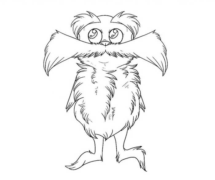 the lorax characters coloring pages