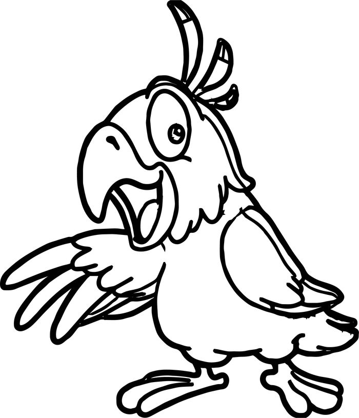 Cute Parrot Coloring Pages