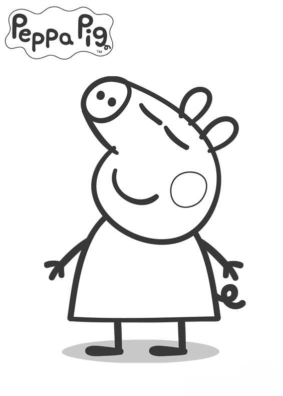 Cute Peppa Pig Coloring Pictures
