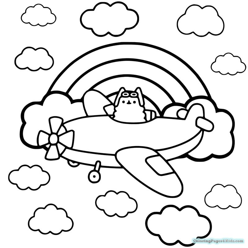 Cute Pusheen Coloring Pages image ok