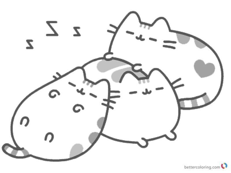 Cute Pusheen Coloring Pages image online