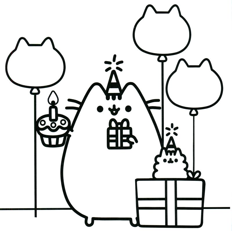 Cute Pusheen Coloring Pages image