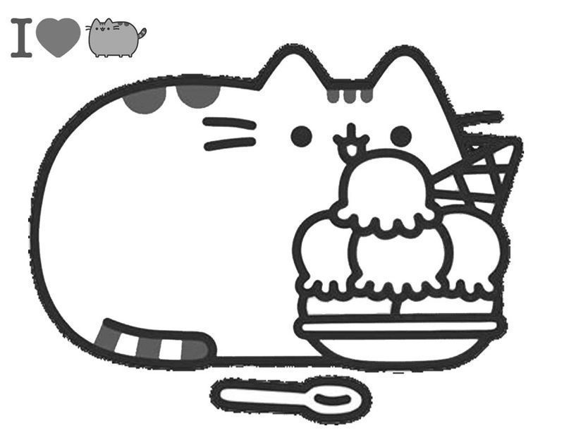 Cute Pusheen Coloring Pages ok image