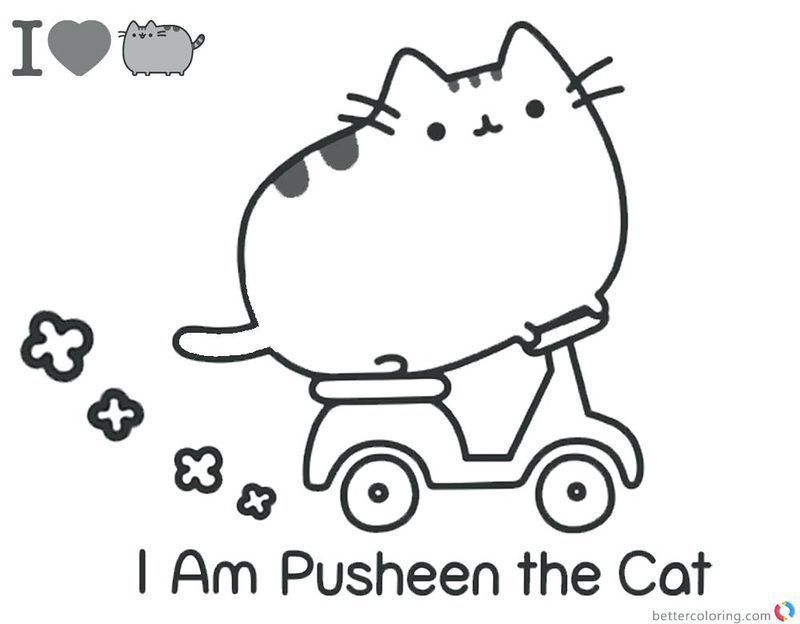 Cute Pusheen Coloring Pages online