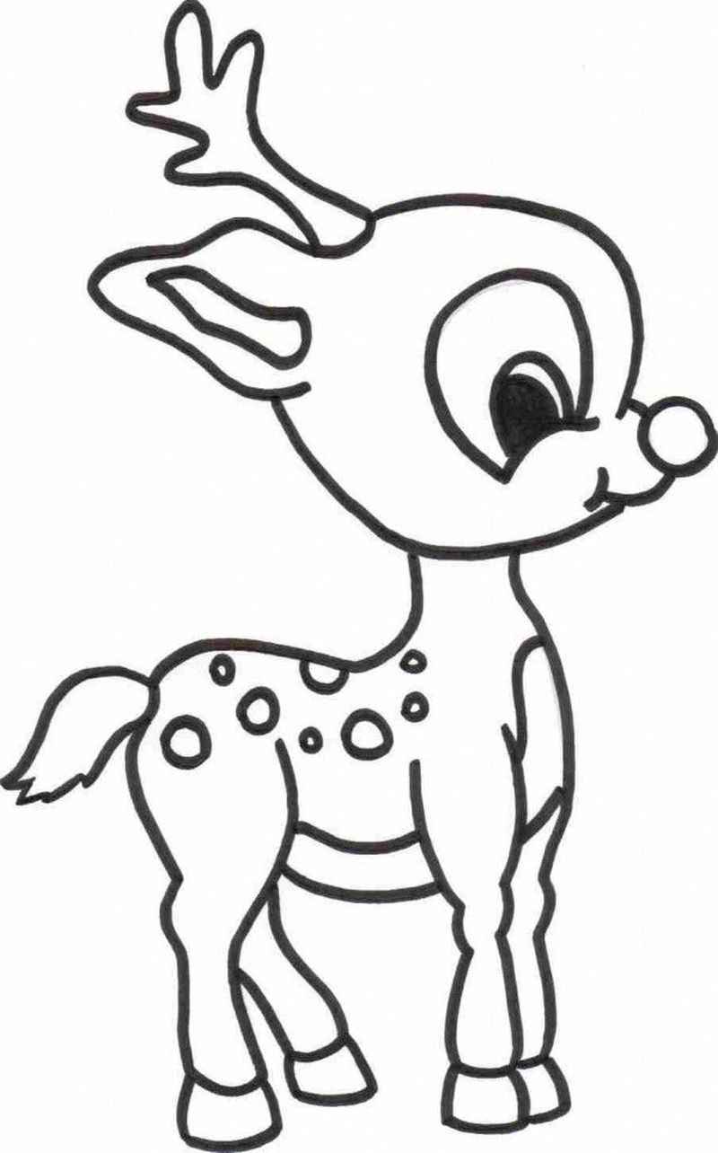 Cute Reindeer Coloring Pages