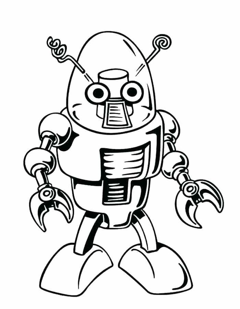 Cute Robot Coloring Pages