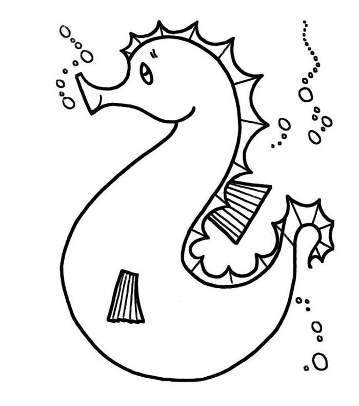 Cuties Coloring Pages Seahorse