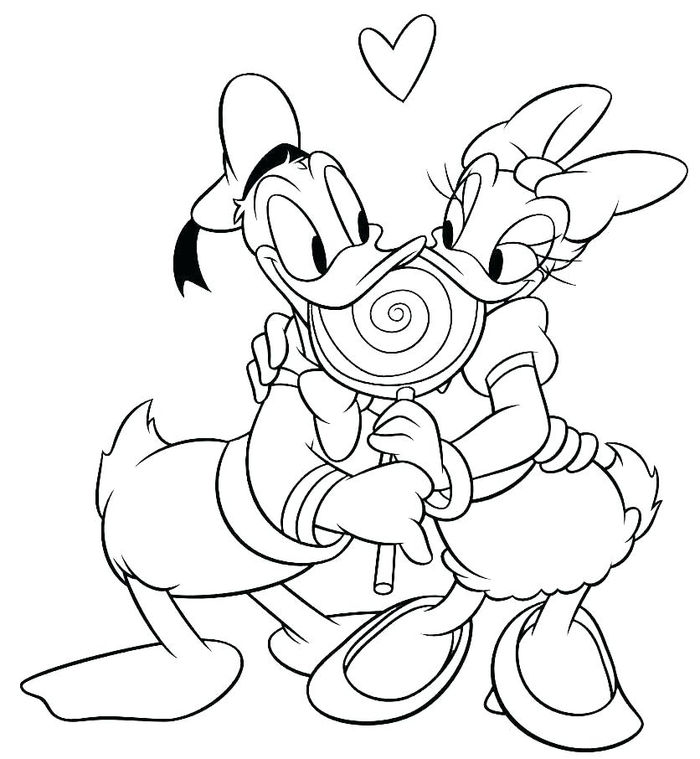 Daisy And Donald Duck Coloring Pages