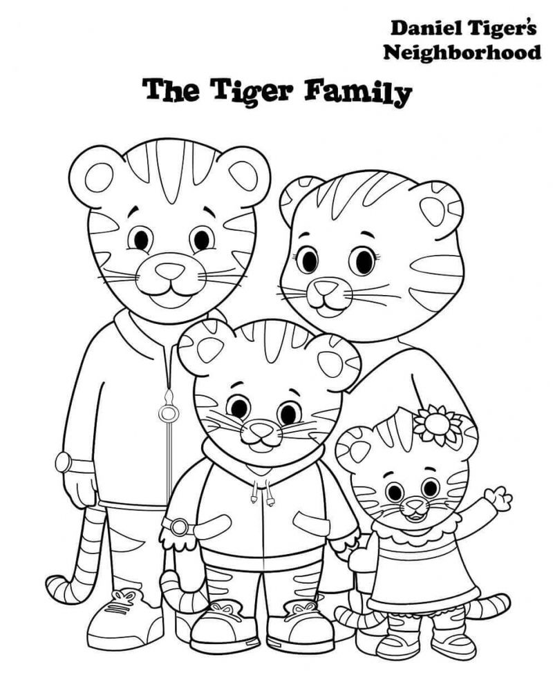 Daniel Tiger Coloring Pages For Free