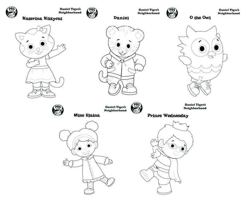 Daniel Tiger Coloring Pages Free
