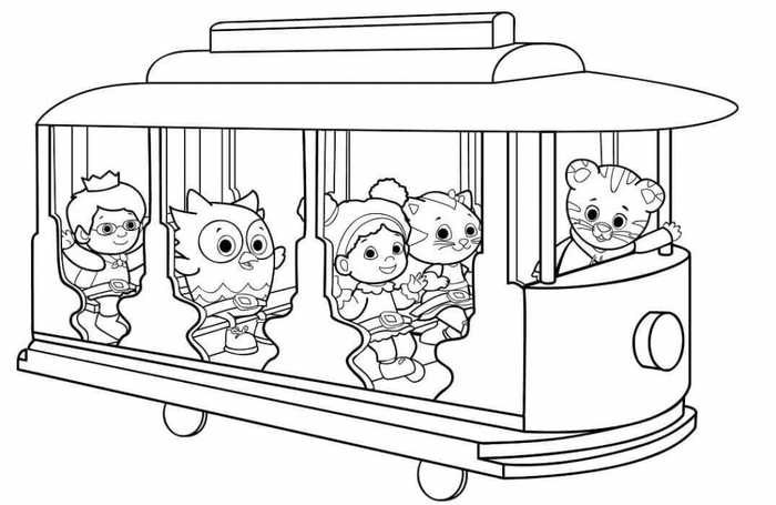 Daniel Tigers Neighborhood Coloring Pages