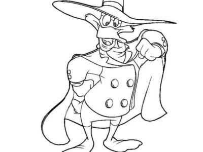 Darkwing Duck From Ducktales Coloring Page