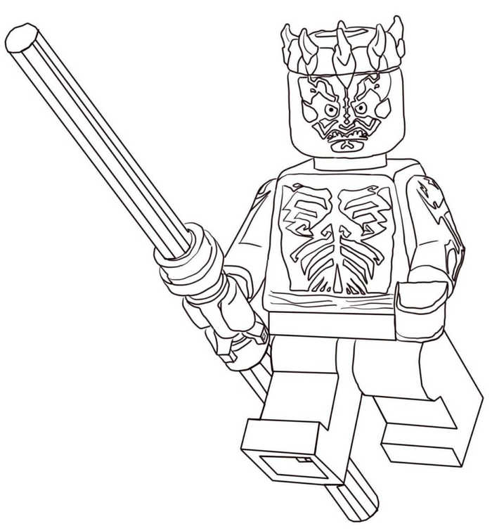 Darth Maul Lego Star Wars Coloring Pages