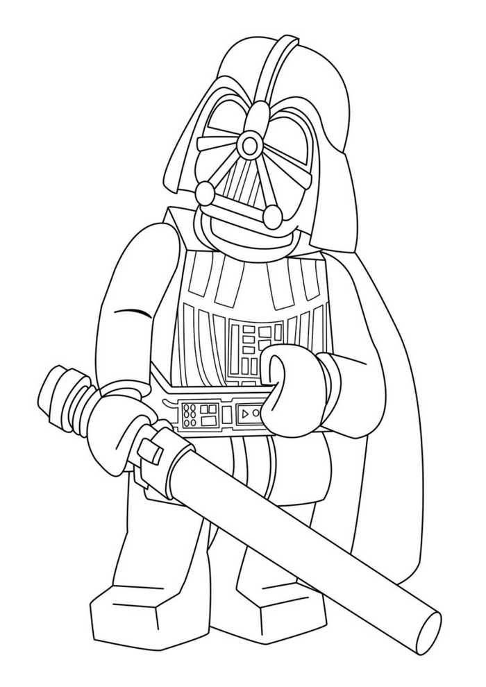 Darth Vader Star Wars Lego Coloring Pages