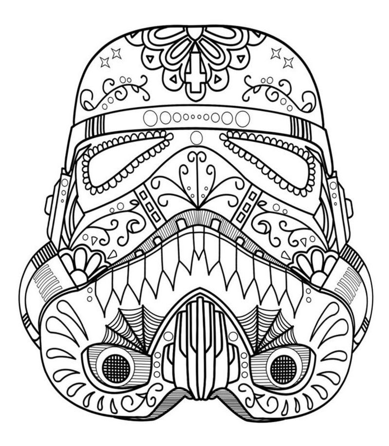 Darth Vader Sugar Skull Coloring Pages