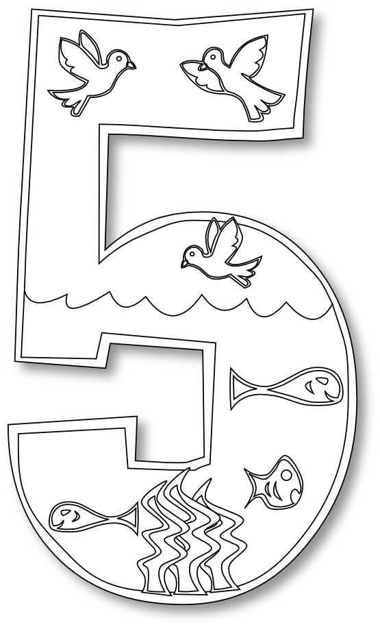 Day 5 Creation Coloring Pages