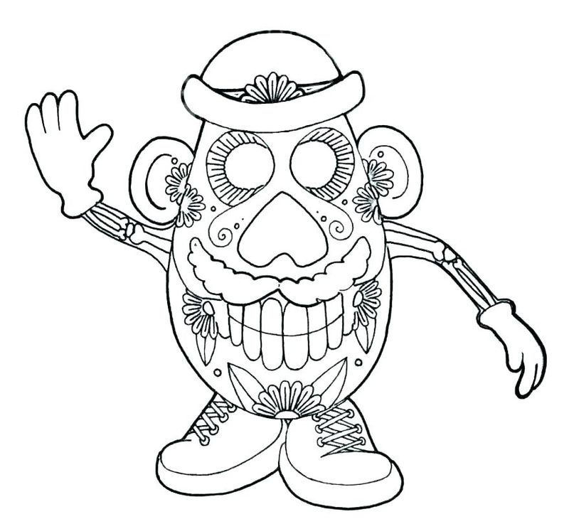 Day Of The Dead Coloring Pages Colored