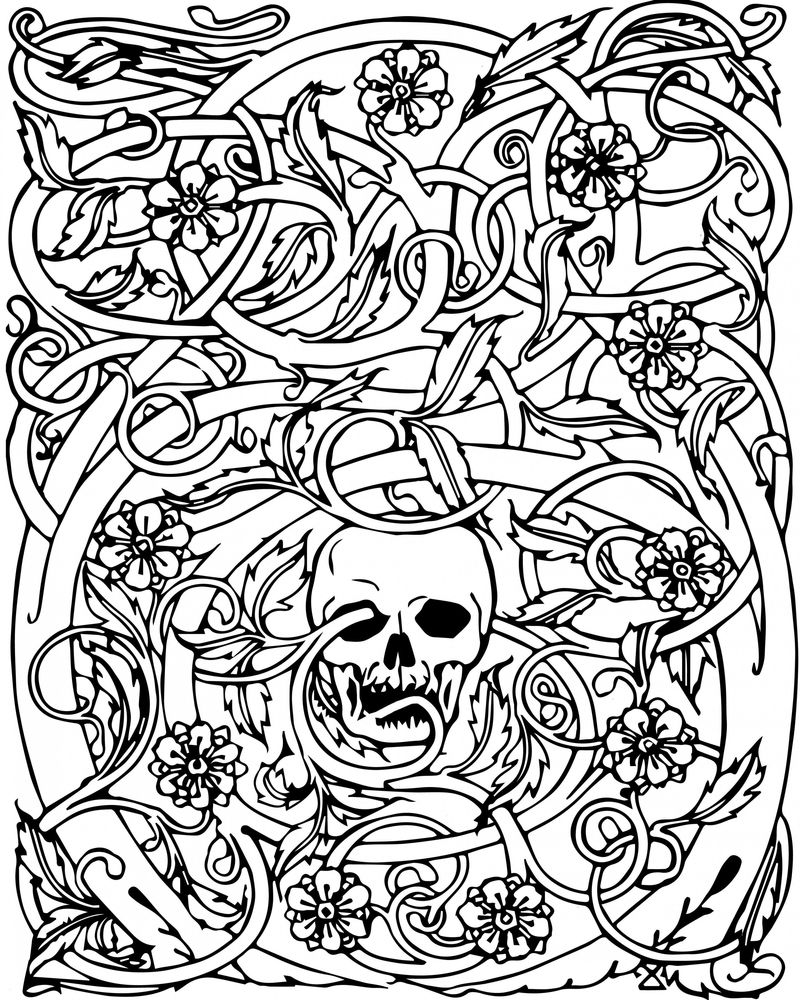 Day Of The Dead Coloring Pages Dog