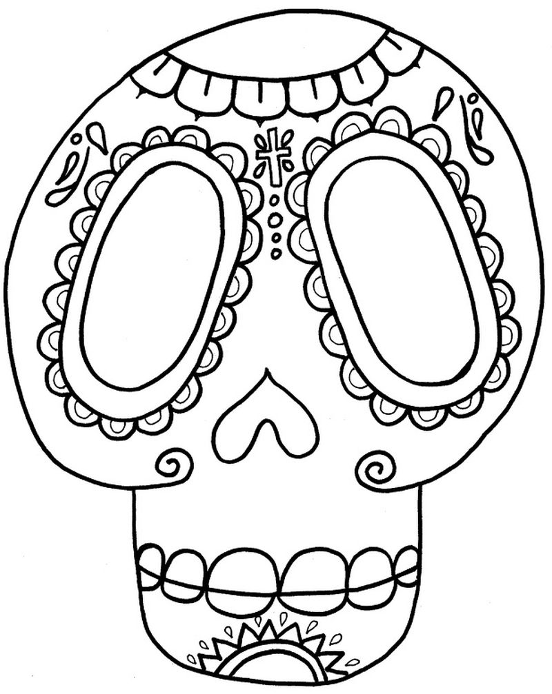 Day Of The Dead Coloring Pages For Adults Free Printable