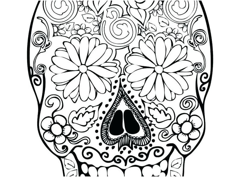 Day Of The Dead Coloring Pages For Children