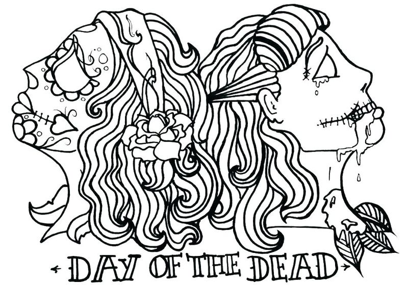 Day Of The Dead Coloring Pages For Kids Pdf