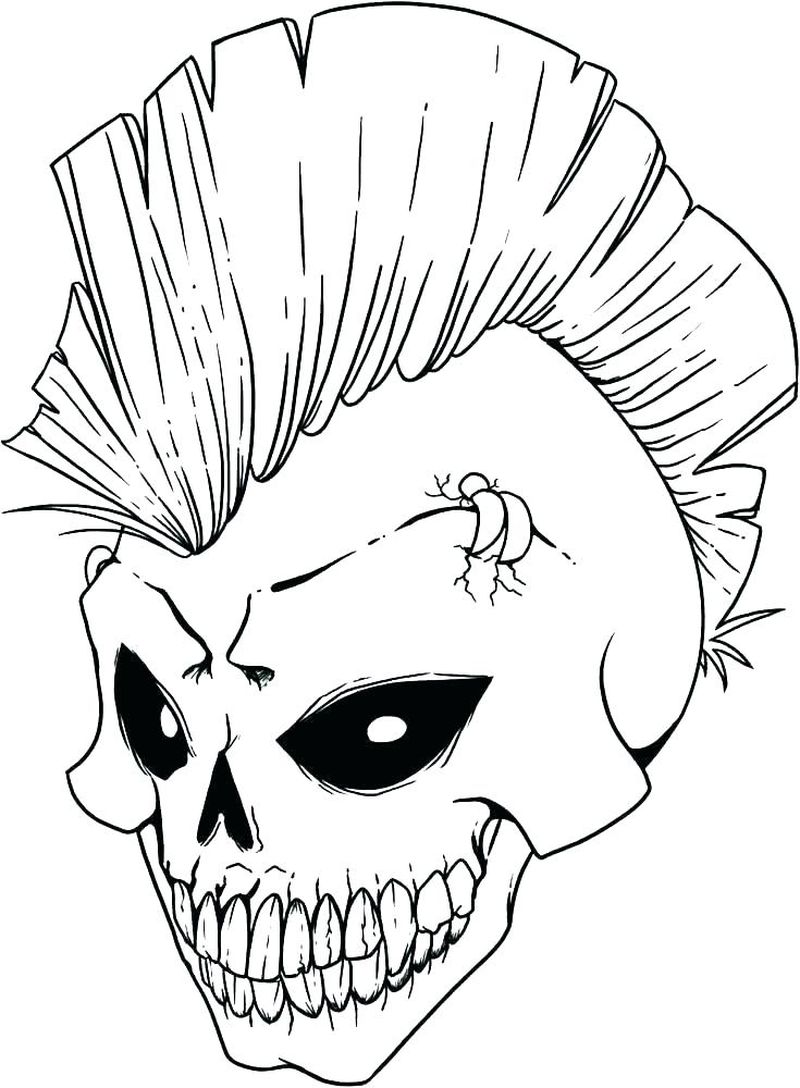 Day Of The Dead Coloring Pages Kindergarten