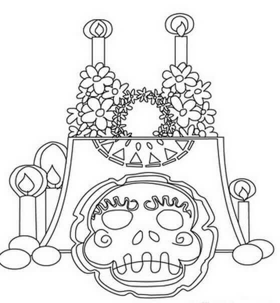 Day Of The Dead Coloring Sheets