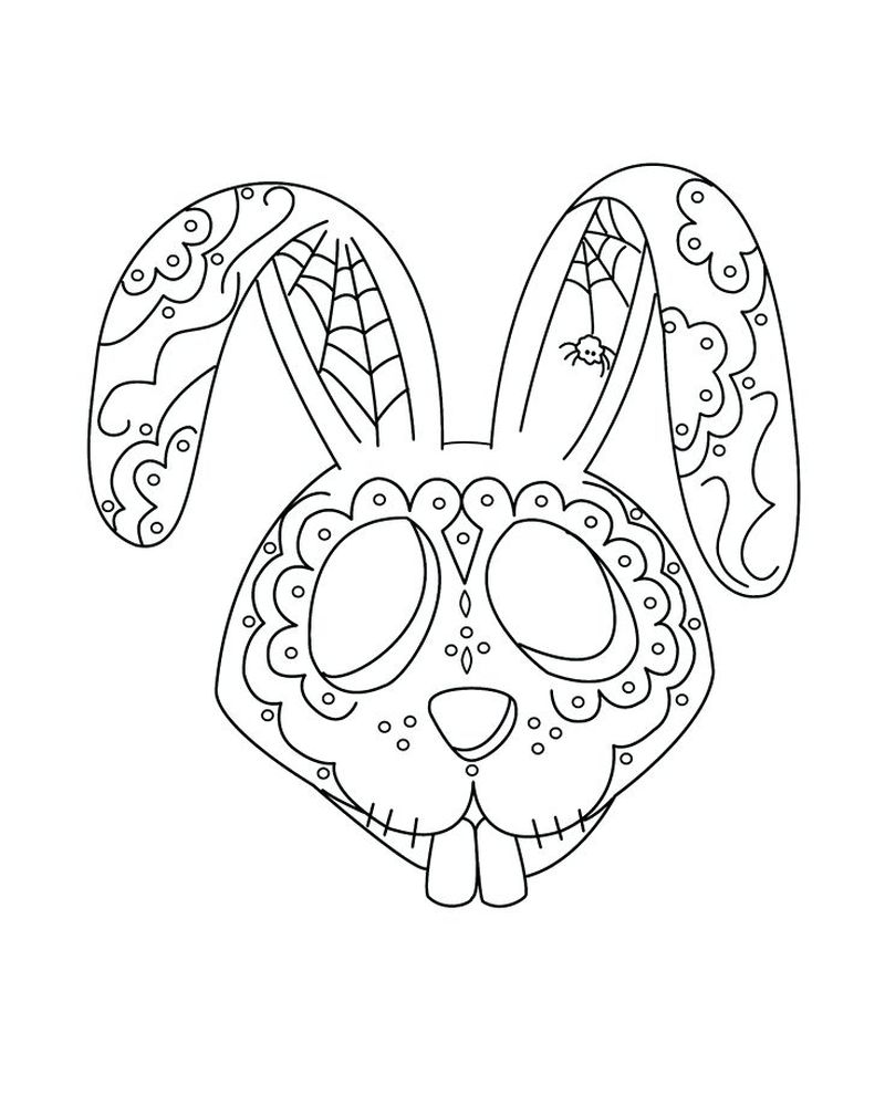 Day Of The Dead Sugar Skulls Coloring Pages