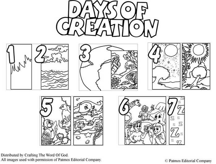 Days Of Creation Coloring Pages