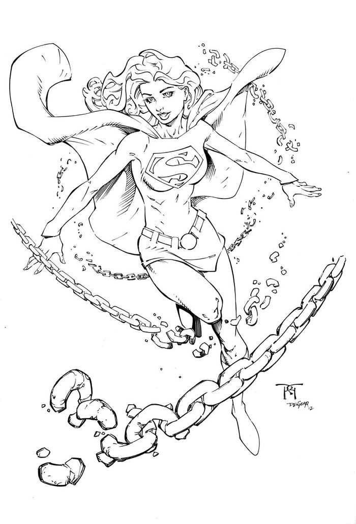 Dc Comics Coloring Pages Superheroes Supergirl