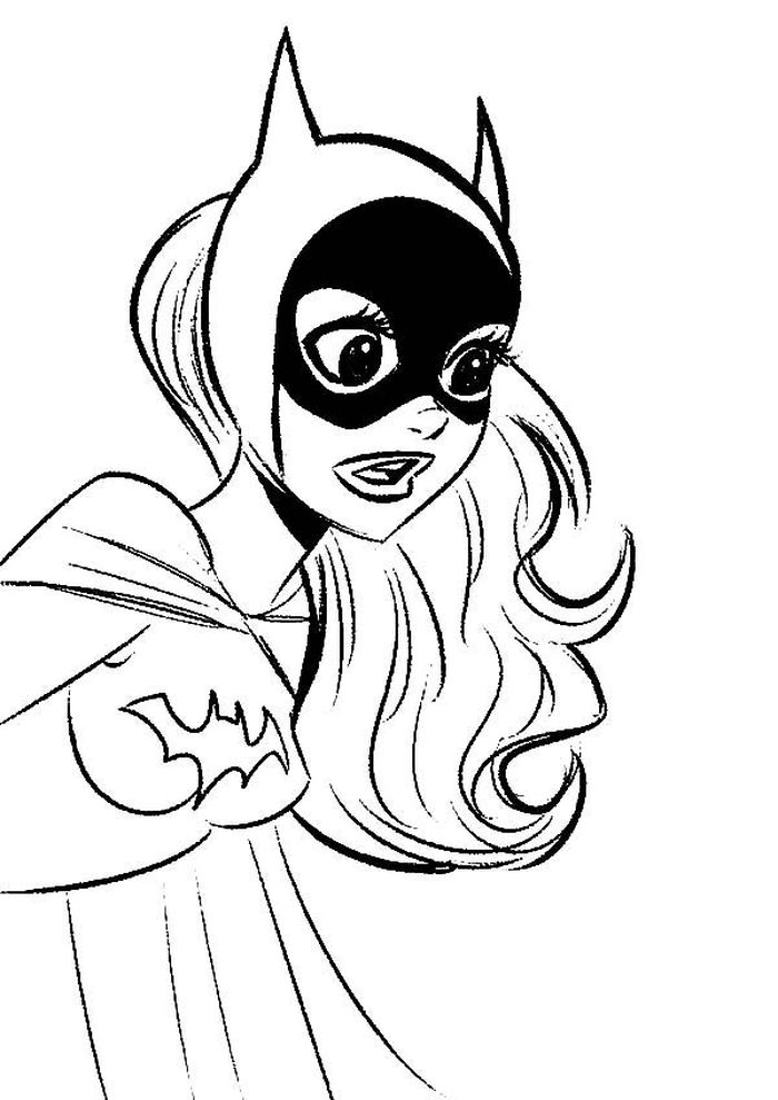 Dc Superhero Batgirl Coloring Pages