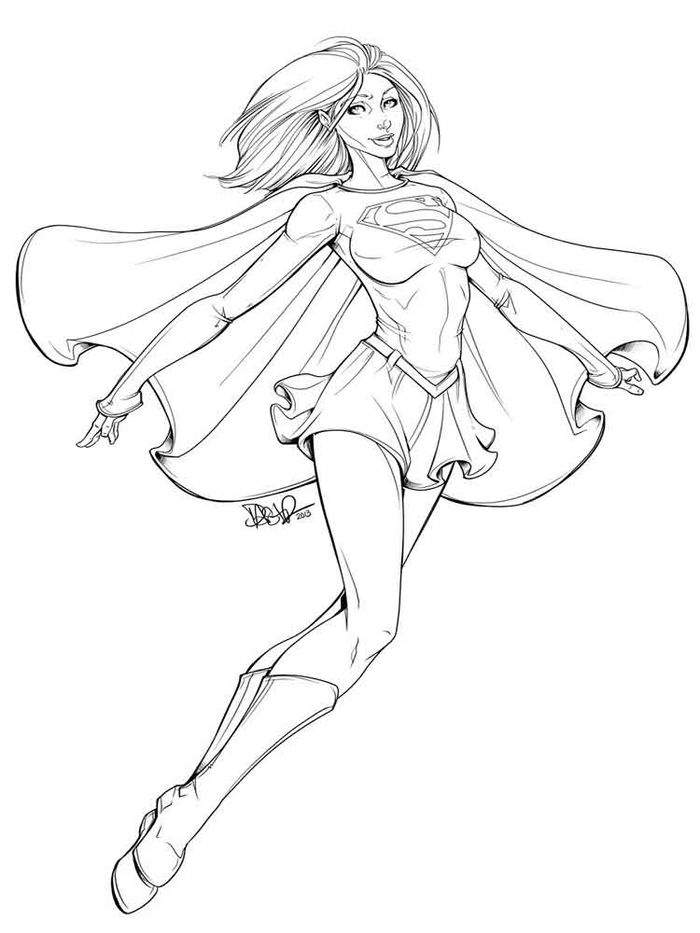 Dc Superhero Girls Coloring Pages Supergirl Power